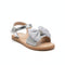 Girls Sandals Silver Grey Classic Ankle-Strap