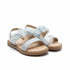 Girls Sandals Sparkling Silver Ankle-Strap