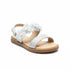 Girls Sandals Sparkling Silver Ankle-Strap
