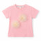 Girls T-Shirt Pink Stone Floral Design