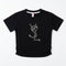 Girls T-Shirt Black Crystals