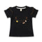 Girls T-Shirt Black Embroidered