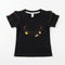 Girls T-Shirt Black Embroidered