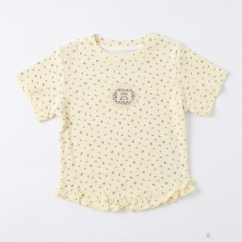 Girls T-Shirt Cream Sunshine Printed