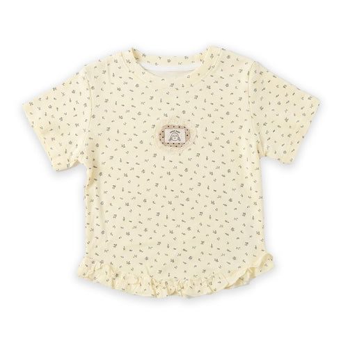 Girls T-Shirt Cream Sunshine Printed
