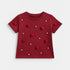 Girls T-Shirt Maroon Pearls Floral