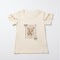 Girls T-Shirt Party Wear Offwhite Embroidered