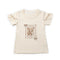 Girls T-Shirt Party Wear Offwhite Embroidered
