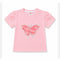 Girls T-Shirt Pink Butterfly Floral