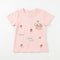 Girls T-Shirt Pink Cute Embroidered