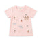 Girls T-Shirt Pink Cute Embroidered