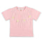 Girls T-Shirt Pink Flowers Bunched