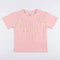 Girls T-Shirt Pink Flowers Bunched
