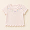 Girls Round Neck T-Shirt Pink
