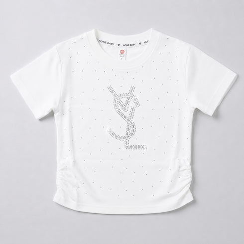 Girls T-Shirt White Crystals