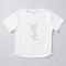 Girls T-Shirt White Crystals
