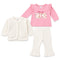 Glittered Baby Girl Suits Shirt T-Shirt Tights 0-12M
