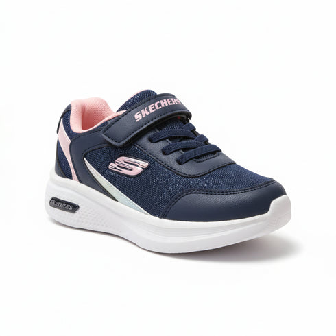 Glittered Jogger Shoes for Girls Blue & Pink Skechers Design