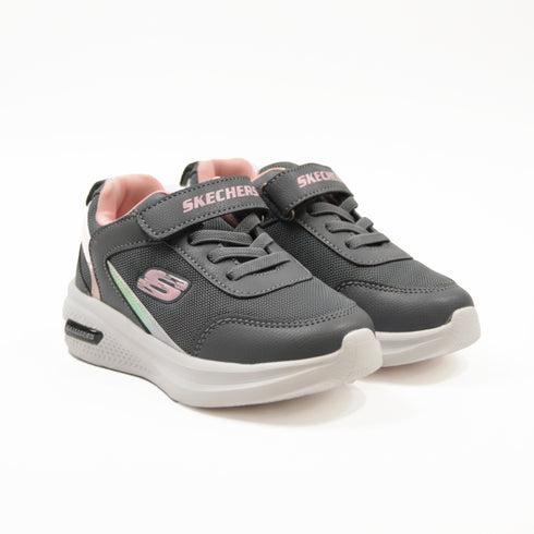 Glittered Jogger Shoes for Girls Grey & Pink Skechers Design