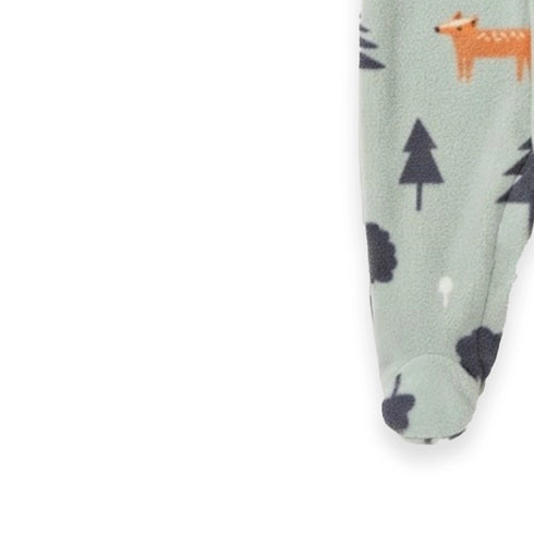 Green Fleece Winter Baby Romper 0-9M