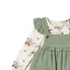 Floral Pocket Corduroy Toddler Girl Dresse Set Tshirt With Dangri Style Frock 1-4Y