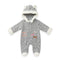 Sweet Dream Baby Girl Hooded Romper 0-9M