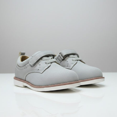 Grey Textured Blucher Boys Shoes