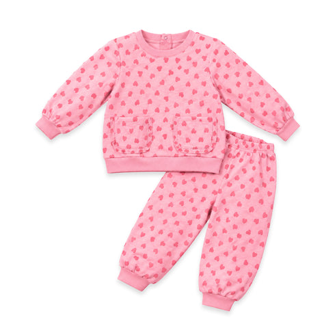Hearts Baby Girl Suits Sweatshirt Trouser 6-24M