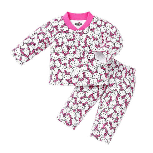 Basics Cotton Pink Hello Kitty Baby Night Suits 0-6 Years