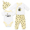 Honeybee Baby Girl Dresses Shirt With Bodysuit Trouser Cap Set 0-9M