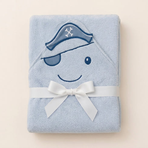 Hooded Baby Bath Towel Blue Dolphin
