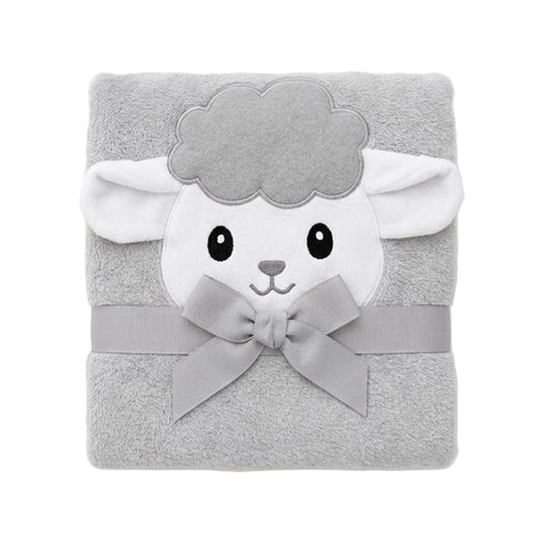 Hooded Baby Bath Towel Grey Character