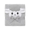 Hooded Baby Bath Towel Grey Character