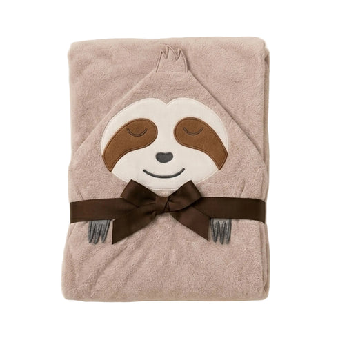 Hooded Baby Character Bath Towel Light Brown