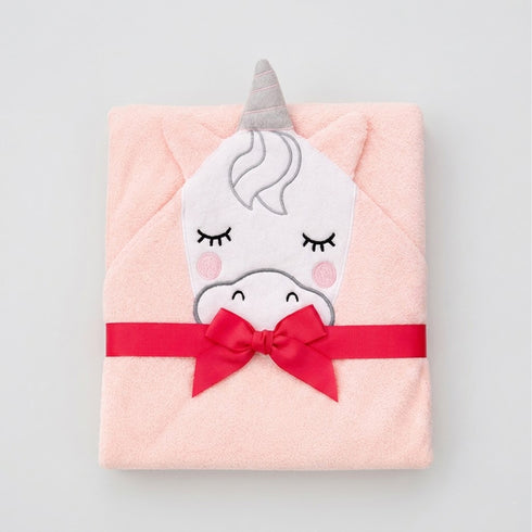 Hooded Baby Bath Towel Pink Unicorn