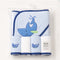 Infant Bath Towel Set with Washcloths Blue Shark