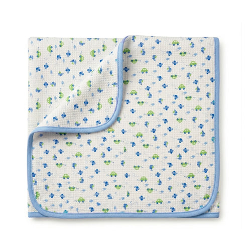 Infant Cotton Wrapping Sheet Blue Cars