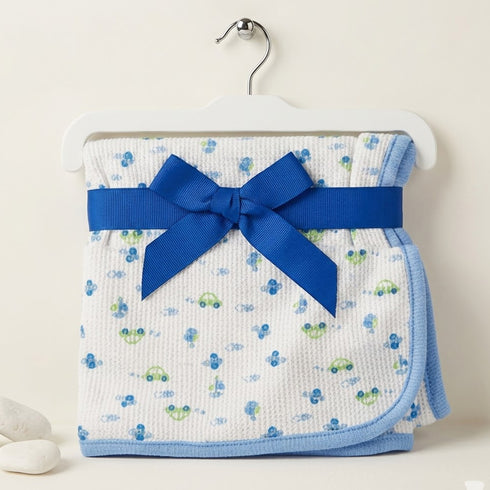Infant Cotton Wrapping Sheet Blue Cars