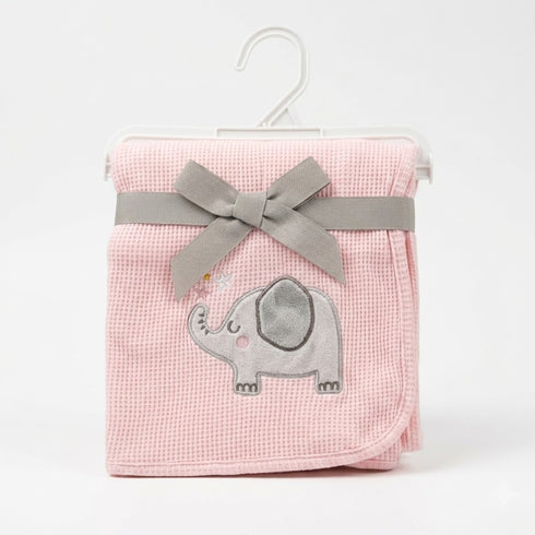 Infant Cotton Wrapping Sheet Pink Elephant