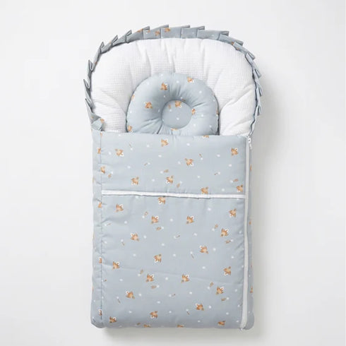 Infant Cozy Carry Nest Blue Rockets