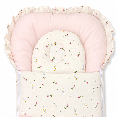 Infant Cozy Carry Nest Pink Roses Floral