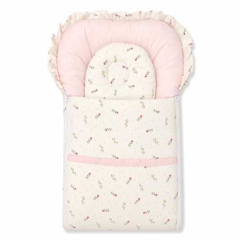 Infant Cozy Carry Nest Pink Roses Floral