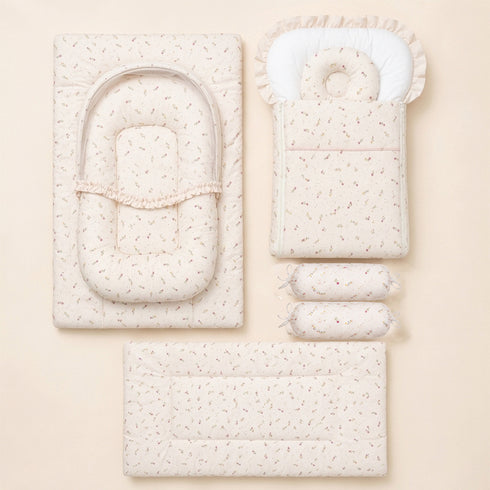 Infant Cozy Gadda Nursery Set White Roses Floral