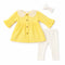 Infant Girls Top Tights Set with Headband Yellow