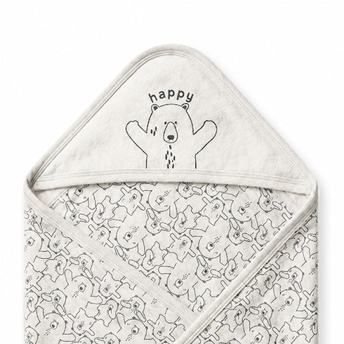 Infant Hooded Wrapping Sheet Grey