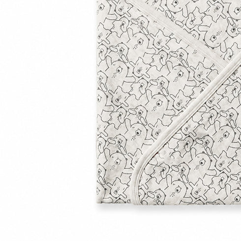 Infant Hooded Wrapping Sheet Grey
