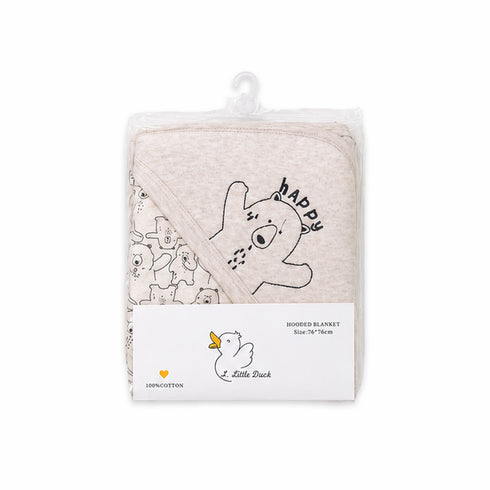 Infant Hooded Wrapping Sheet Grey