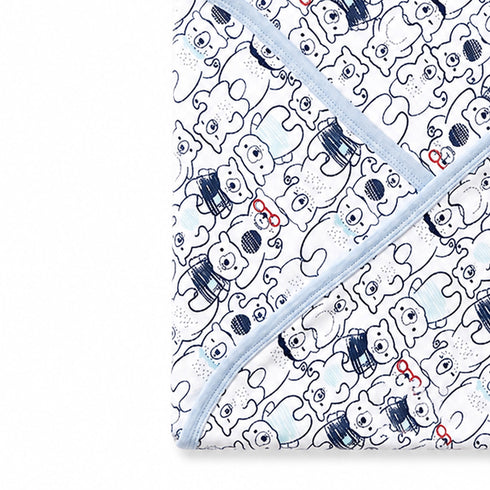 Infant Hooded Wrapping Sheet Baby Bear