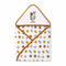 Infant Hooded Wrapping Sheet White Safari