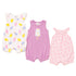 Infant Pack of Three Onesies Pink Printed
